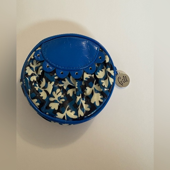 Vera Bradley Frill Blue and White Coin Purse - Picture 4 of 8